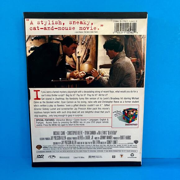 Deathtrap (DVD, 2001) Michael Caine Christopher Reeve Mystery Thriller - Picture 2 of 6